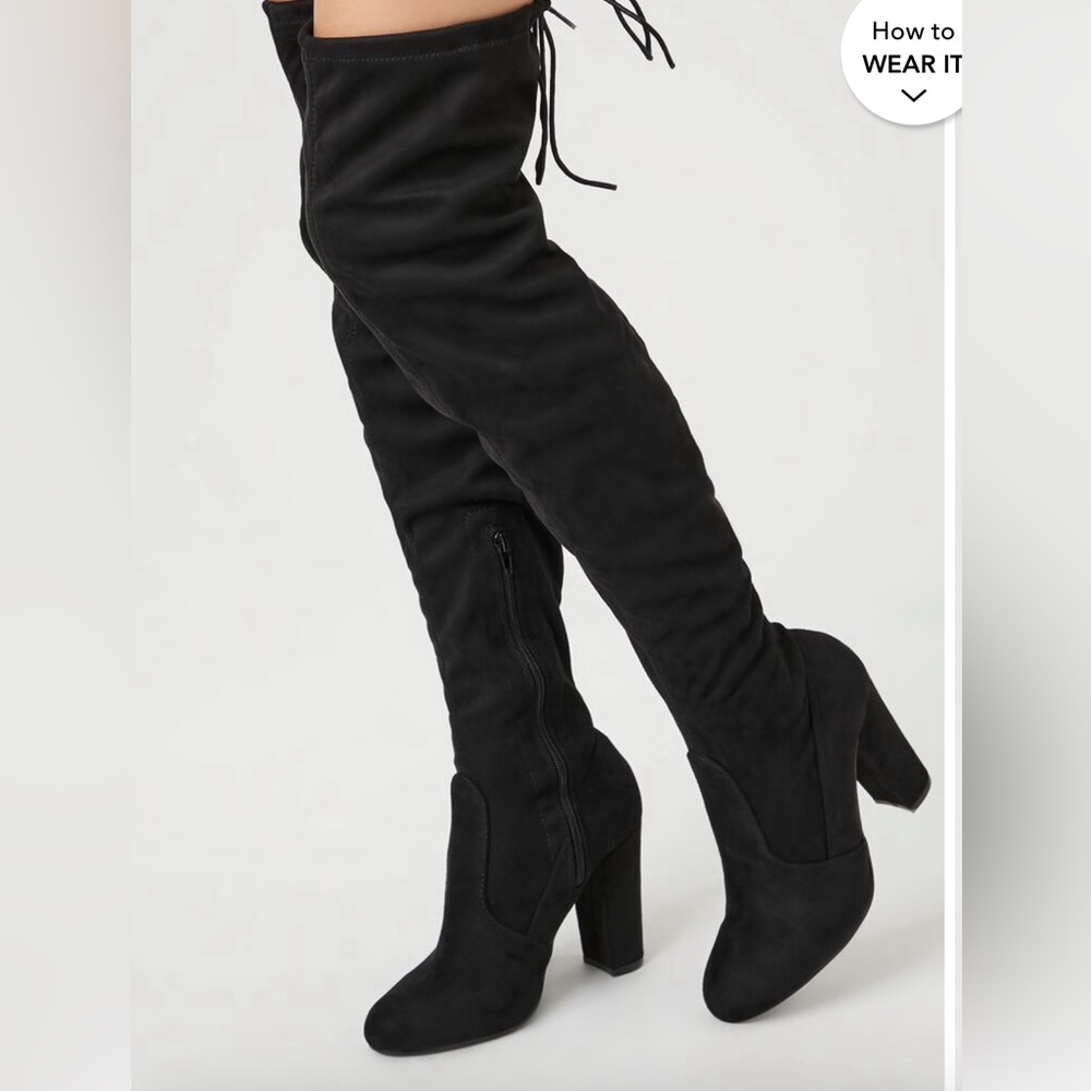 Forever 21 Faux Suede Over The Knee Boot size 10